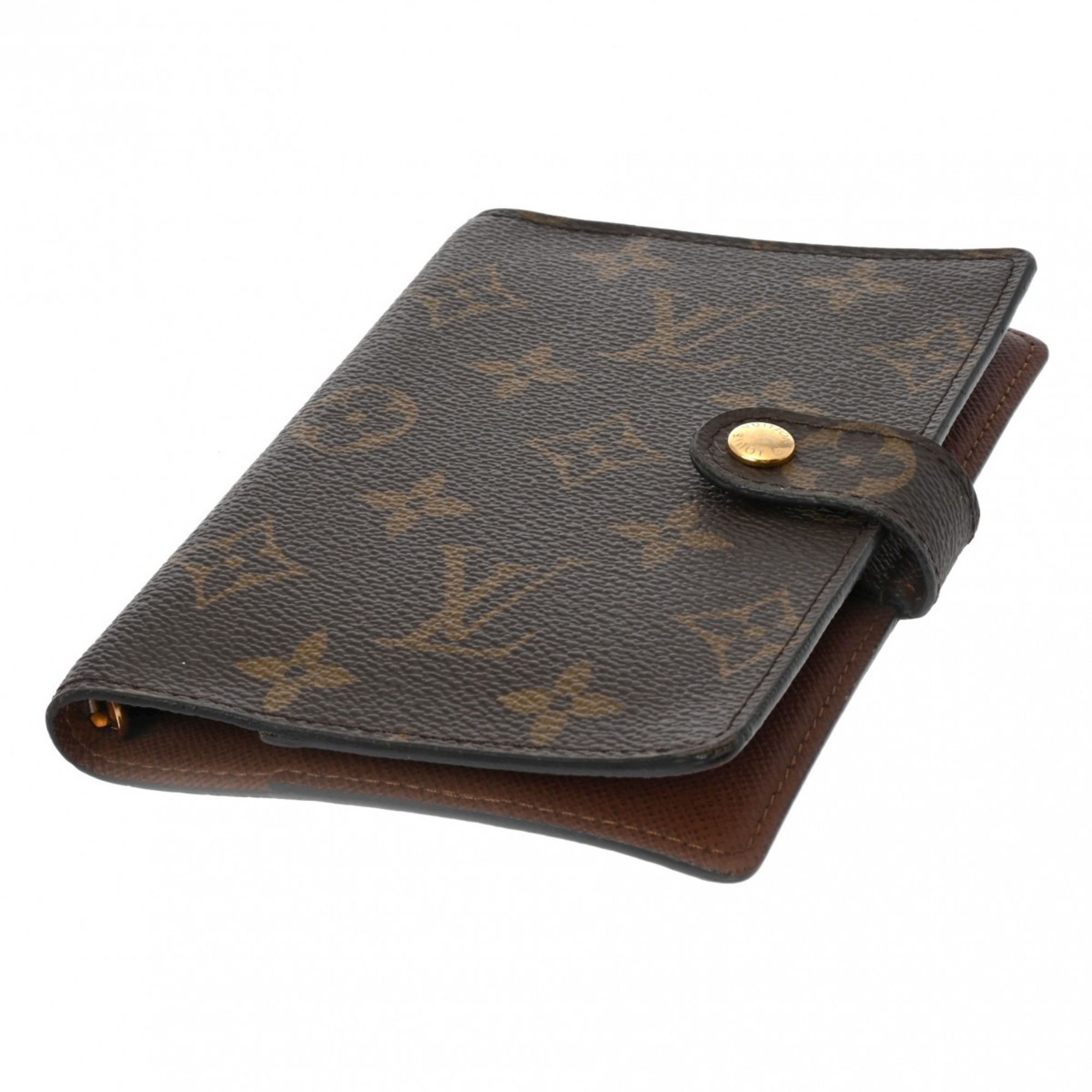 LOUIS VUITTON Louis Vuitton Monogram Agenda PM Brown R20005 Unisex Canvas Notebook Cover