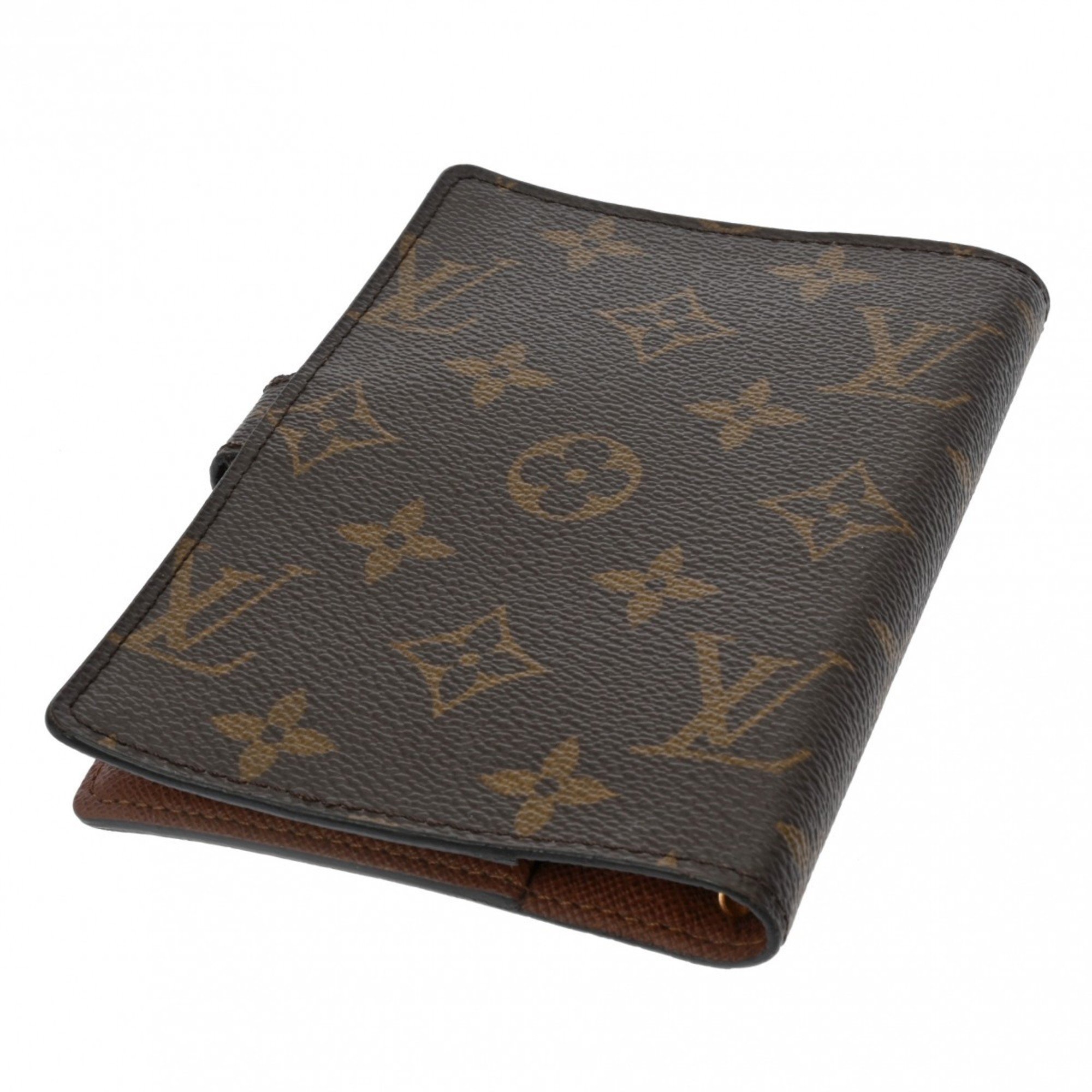 LOUIS VUITTON Louis Vuitton Monogram Agenda PM Brown R20005 Unisex Canvas Notebook Cover