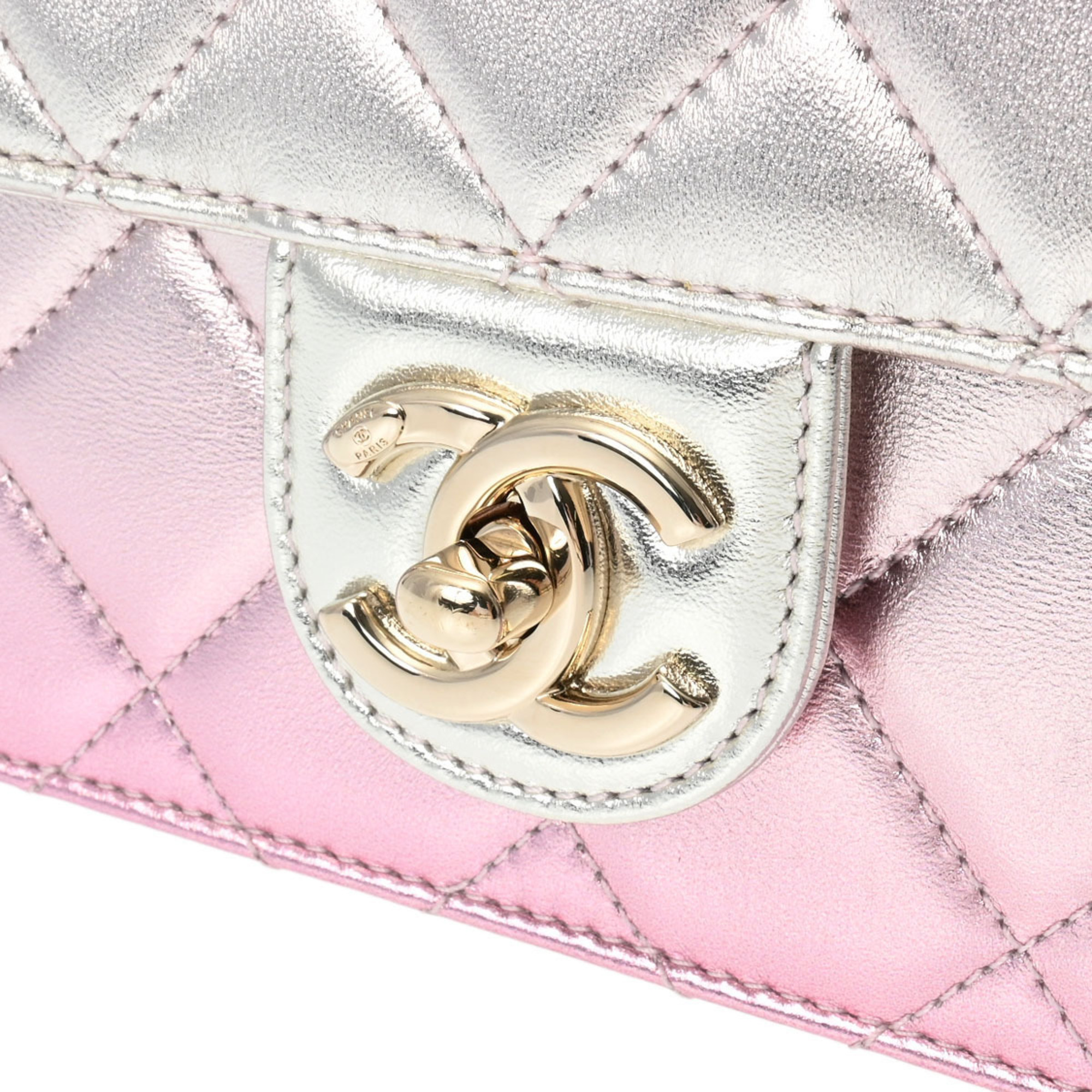 CHANEL Chanel Matelasse Chain Shoulder Gradient Metallic Pink AS3002 Women's Lambskin Bag