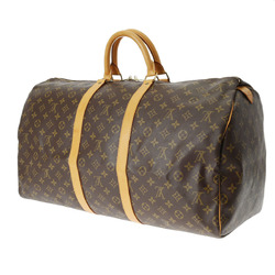 LOUIS VUITTON Louis Vuitton Monogram Keepall 55 Brown M41424 Unisex Canvas Boston Bag