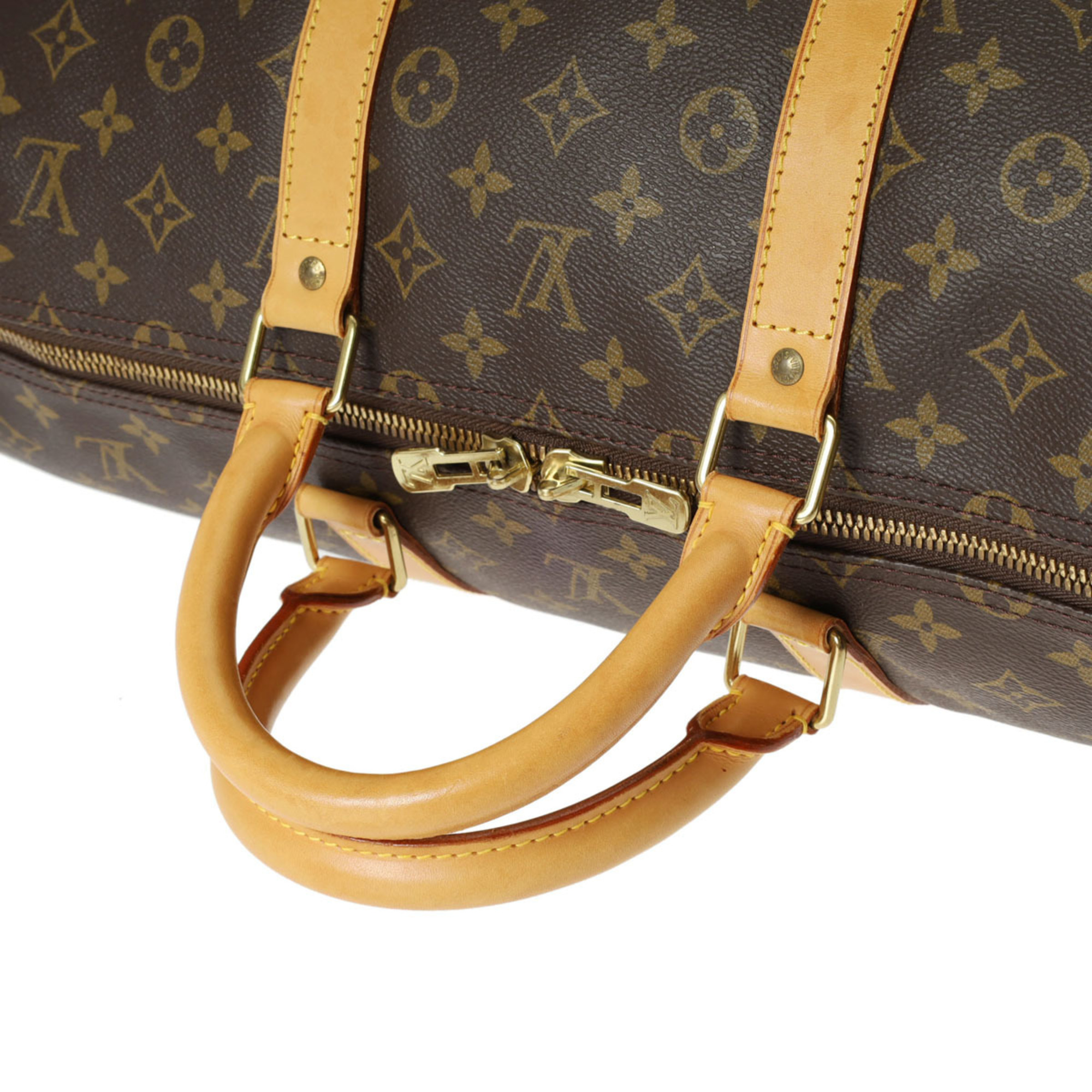 LOUIS VUITTON Louis Vuitton Monogram Keepall 55 Brown M41424 Unisex Canvas Boston Bag