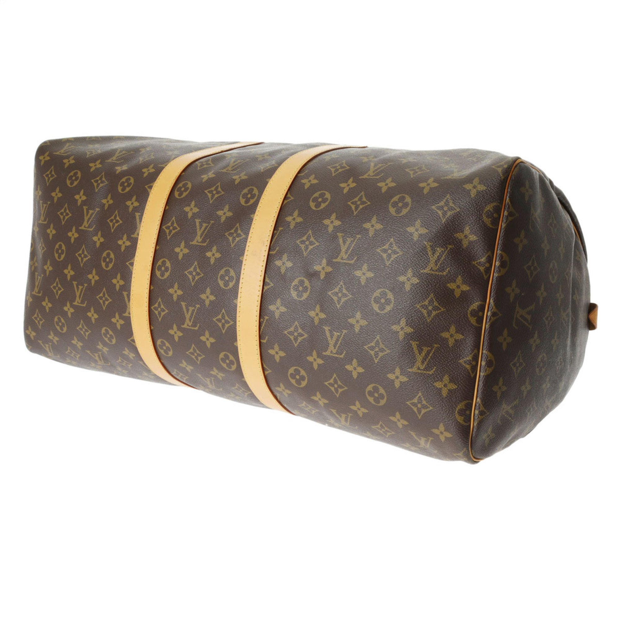 LOUIS VUITTON Louis Vuitton Monogram Keepall 55 Brown M41424 Unisex Canvas Boston Bag