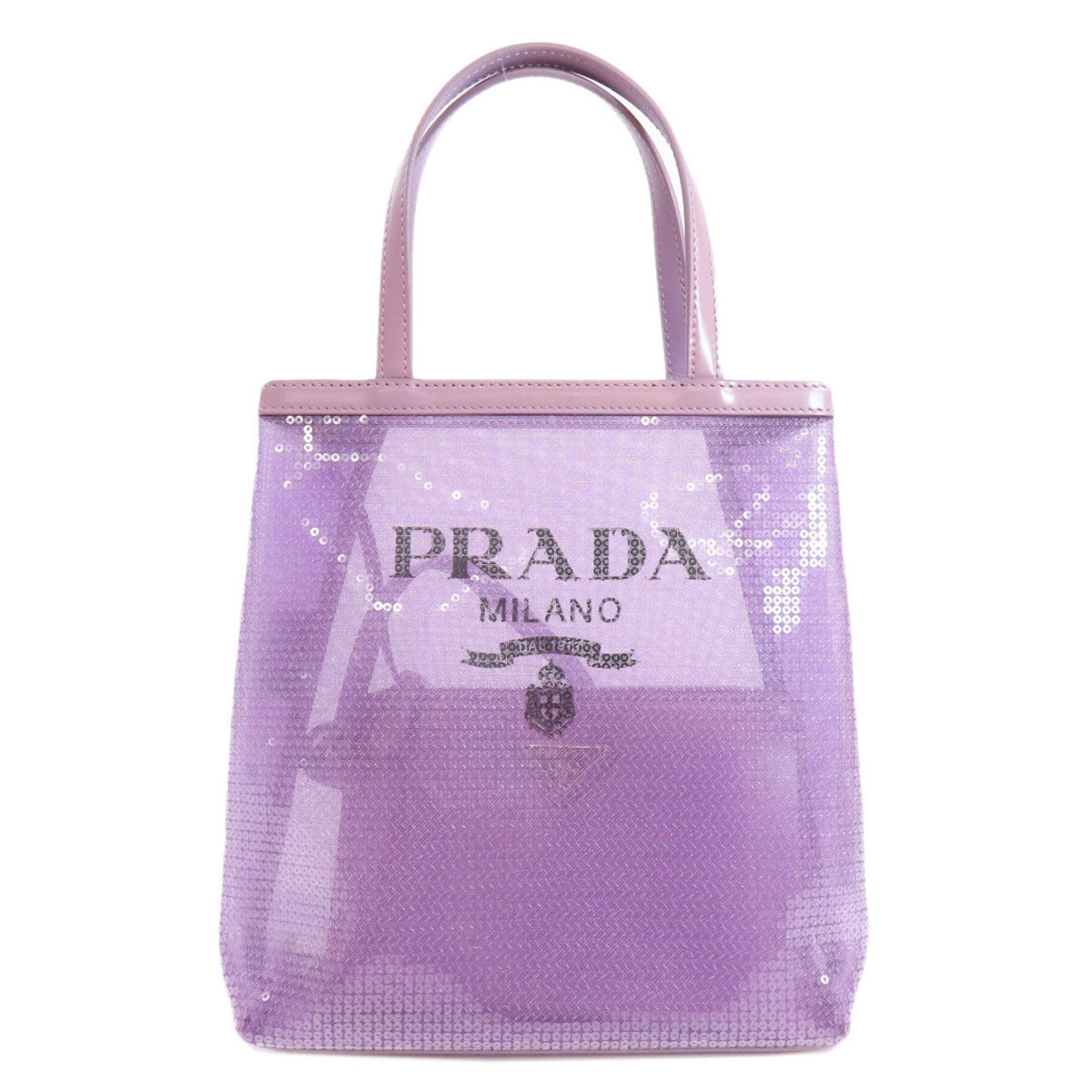 Prada Mesh Tote Handbag Sequins Women's PRADA