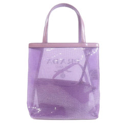 Prada Mesh Tote Handbag Sequins Women's PRADA