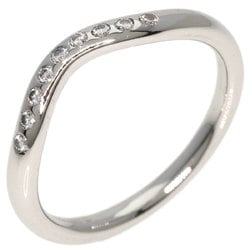 Tiffany & Co. Curved Band Diamond Ring, Platinum PT950, Women's, TIFFANY