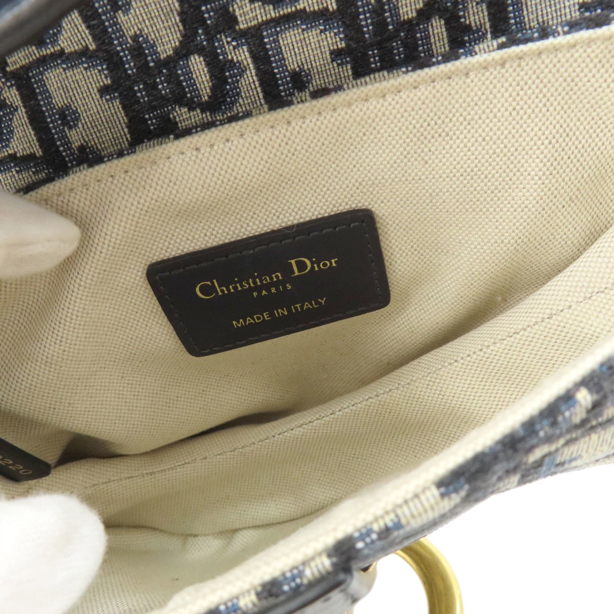 Christian Dior Saddle Trotter Pattern Handbag Canvas Women's CHRISTIAN DIOR