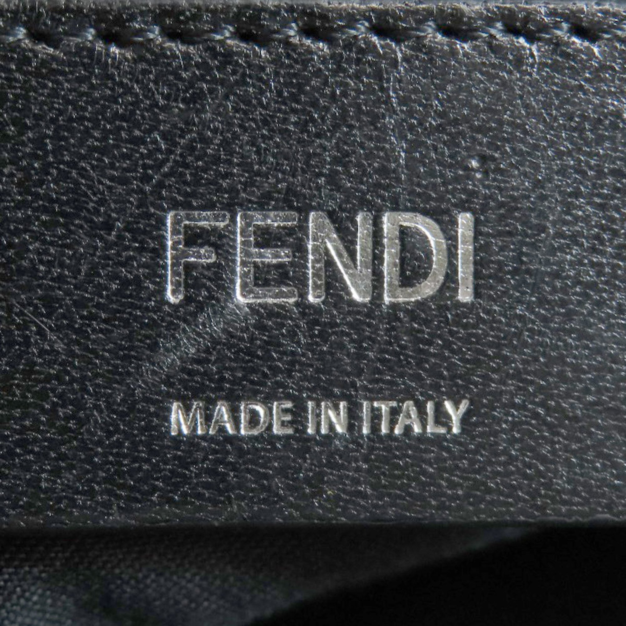 FENDI Diagonal Camera Case Shoulder Bag Leather Women's