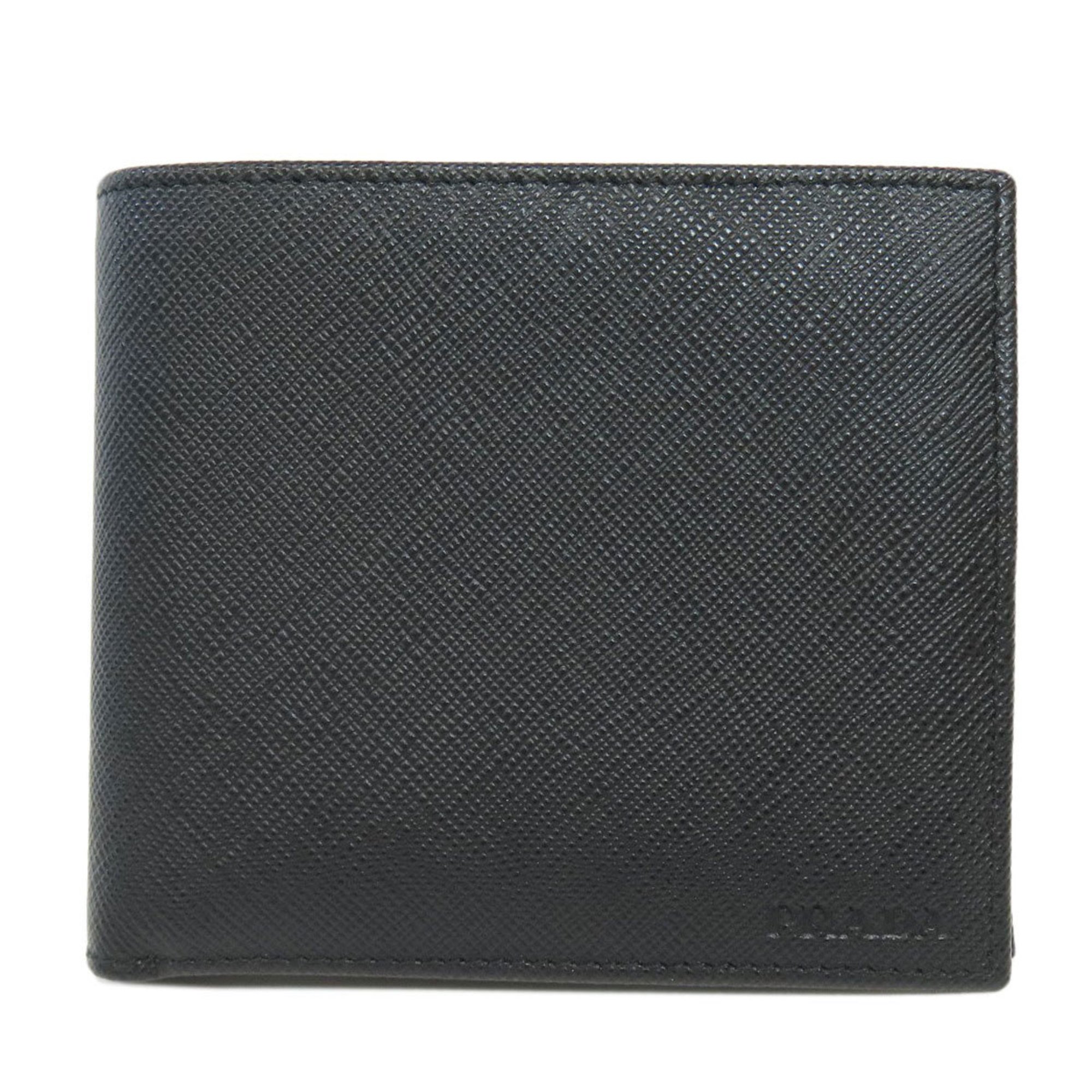 Prada Saffiano Bi-fold Wallet Leather Women's PRADA