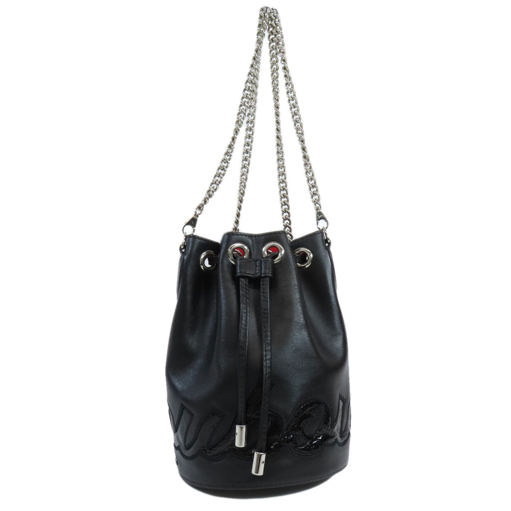 Christian Louboutin Mary Jane Bucket Shoulder Bag Calf Leather Women's