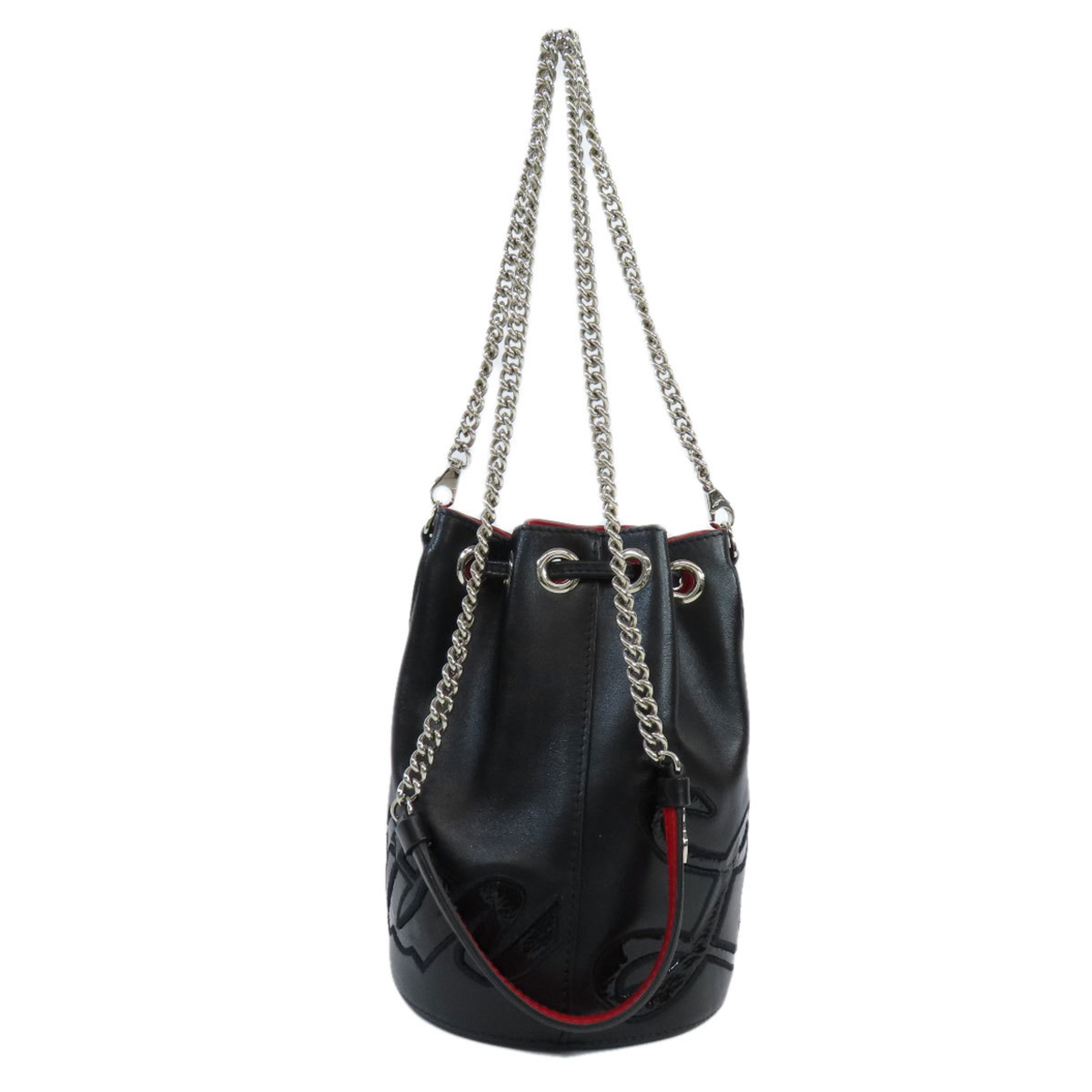 Christian Louboutin Mary Jane Bucket Shoulder Bag Calf Leather Women's