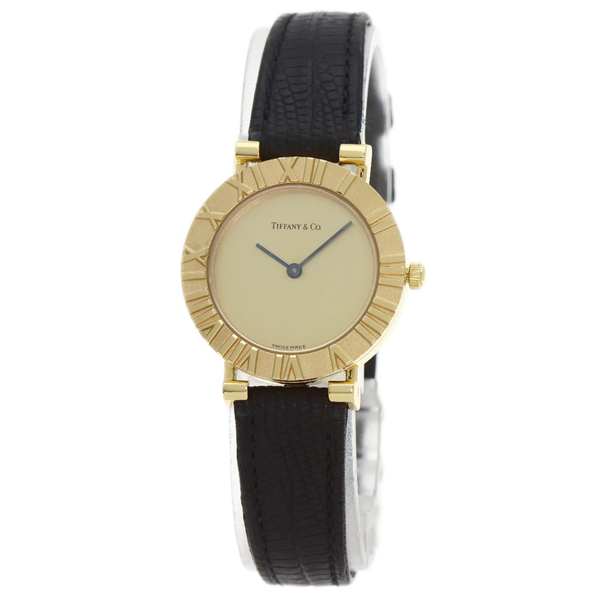 Tiffany Atlas Watch, 18K Yellow Gold, Leather, Women's, TIFFANY&Co.