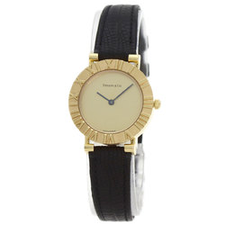 Tiffany Atlas Watch, 18K Yellow Gold, Leather, Women's, TIFFANY&Co.