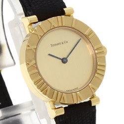 Tiffany Atlas Watch, 18K Yellow Gold, Leather, Women's, TIFFANY&Co.