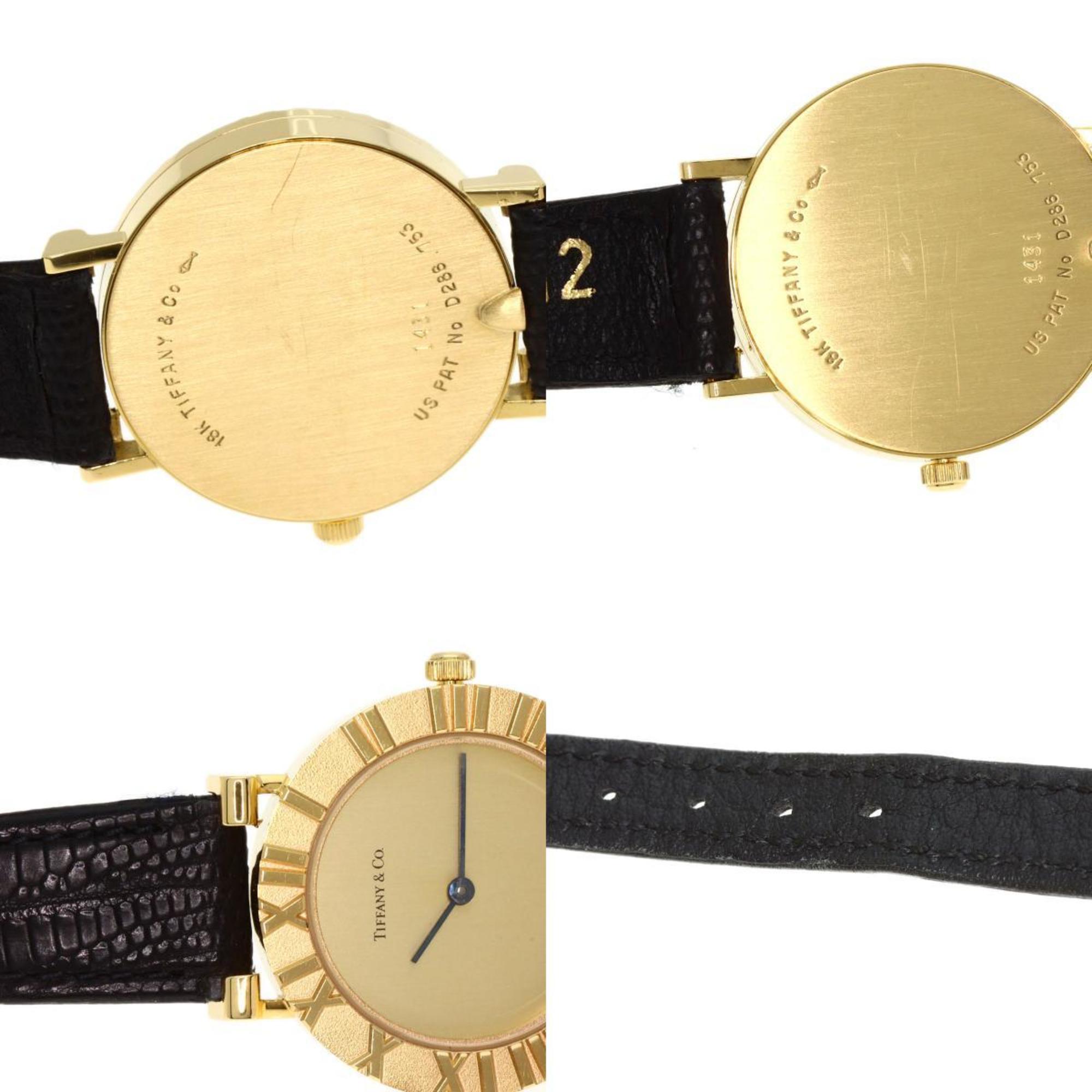 Tiffany Atlas Watch, 18K Yellow Gold, Leather, Women's, TIFFANY&Co.