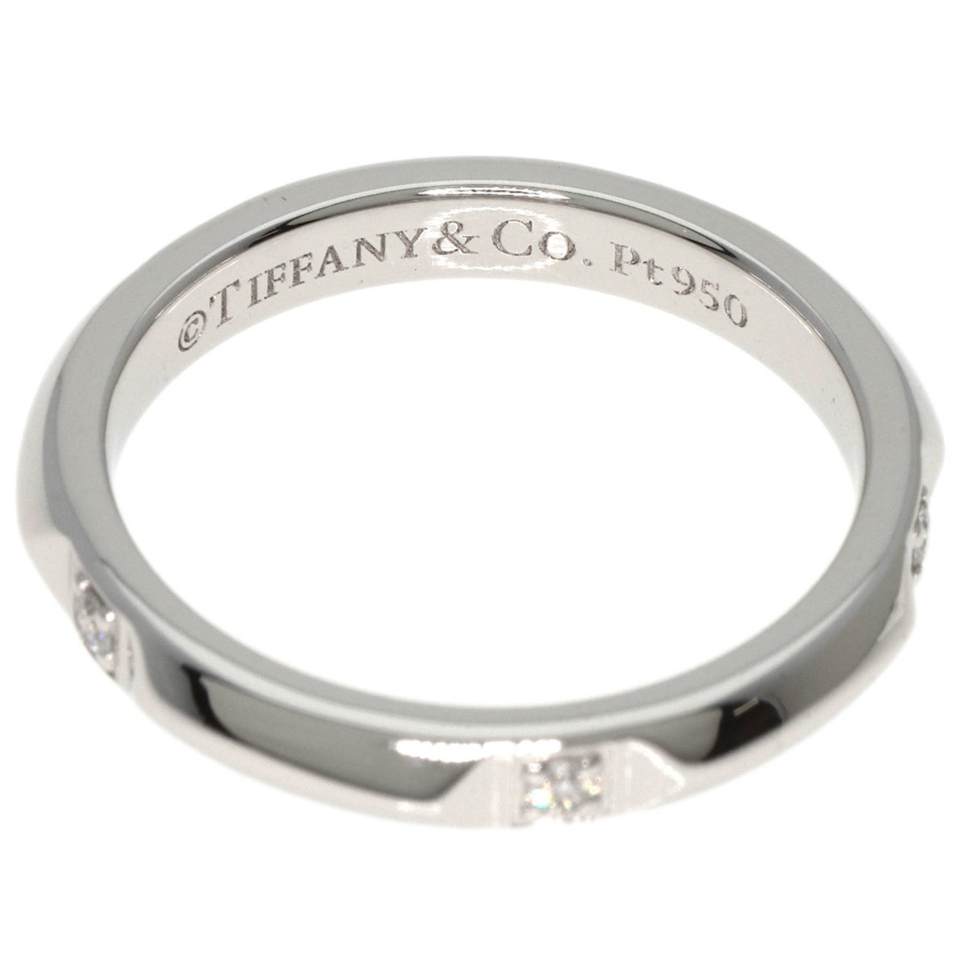 Tiffany True Band 5P Diamond Ring, Platinum PT950, Women's, TIFFANY&Co.