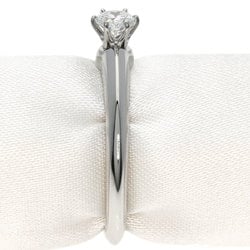 Tiffany solitaire diamond ring, platinum PT950, for women, TIFFANY&Co.