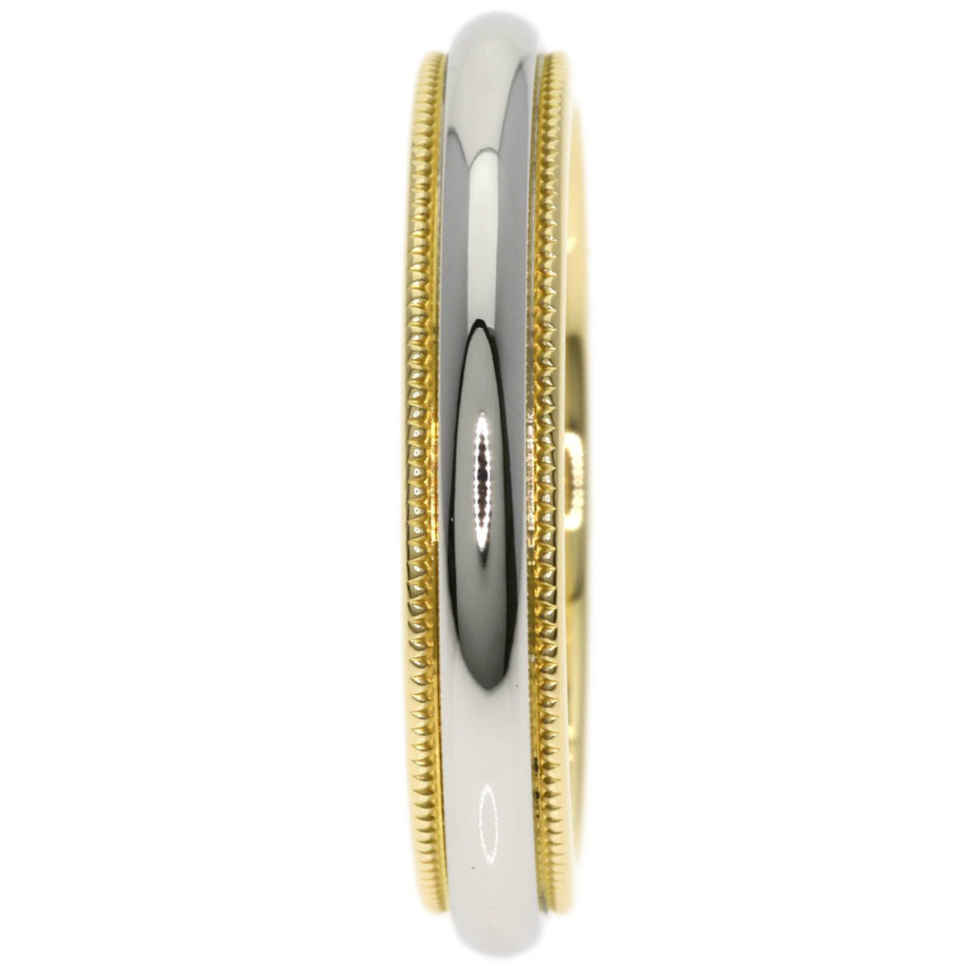 Tiffany & Co. Milgrain Ring, 18K Yellow Gold, PT950, Women's, TIFFANY