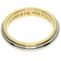 Tiffany & Co. Milgrain Ring, 18K Yellow Gold, PT950, Women's, TIFFANY