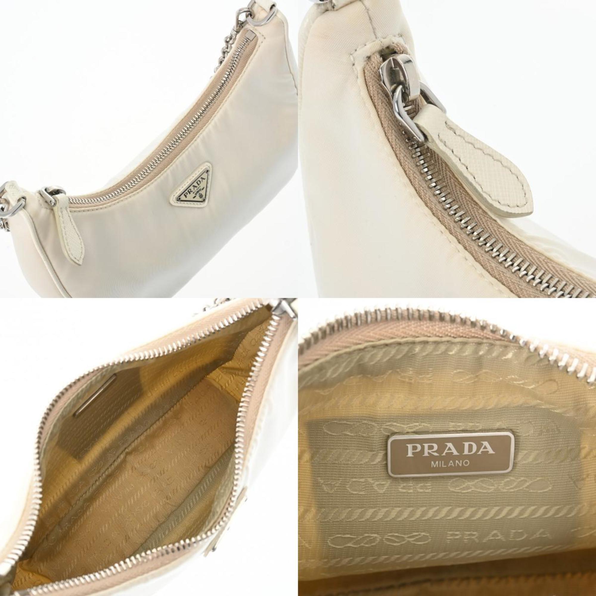 PRADA Re-Edition 2005 Re-Nylon Bag White 1BH204 Women's Nylon Bags