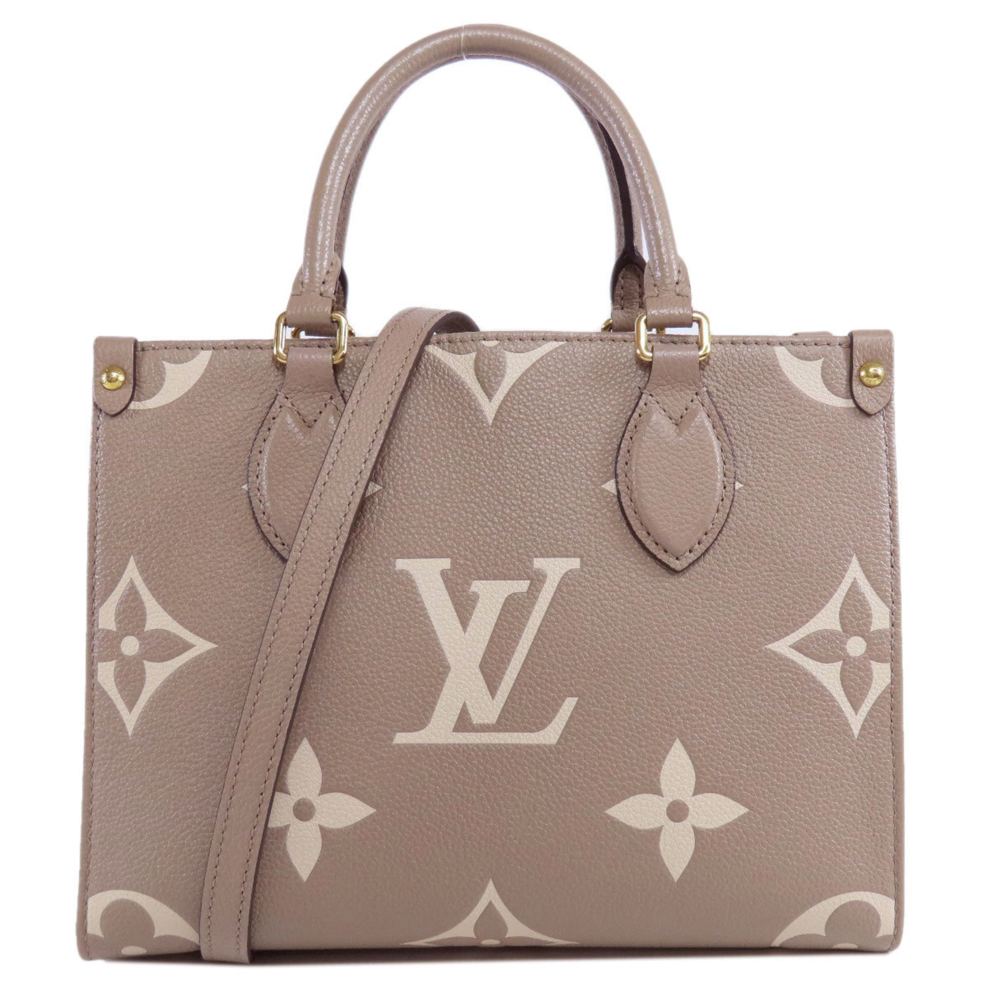 Louis Vuitton M45779 On the Go PM Tourterelle Crème Handbag Empreinte Women's LOUIS VUITTON