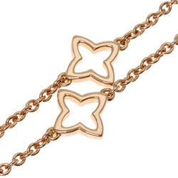 Louis Vuitton Monogram Flower Heart Sautoir Necklace K18 Pink Gold Women's LOUIS VUITTON