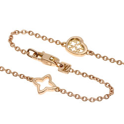 Louis Vuitton Monogram Flower Heart Sautoir Necklace K18 Pink Gold Women's LOUIS VUITTON