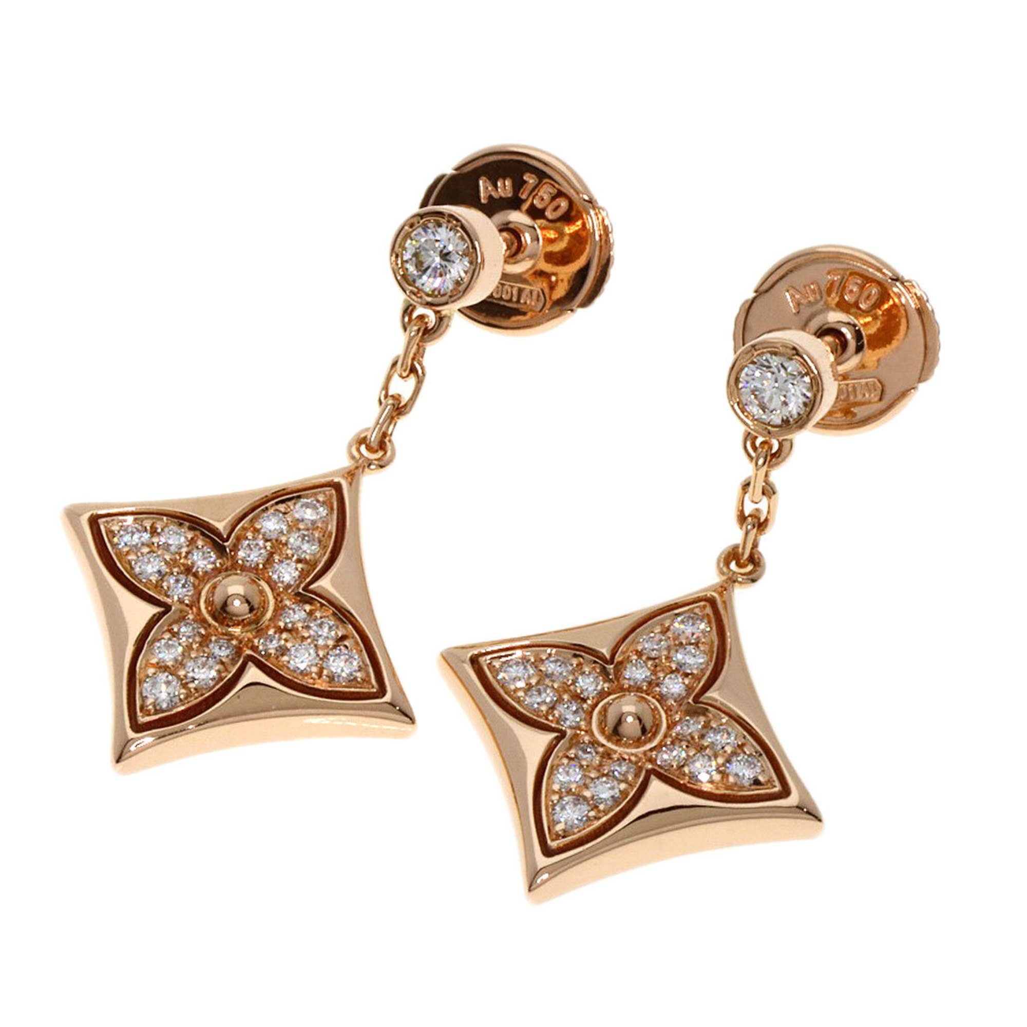 Louis Vuitton Star Blossom BB Earrings K18 Pink Gold Women's LOUIS VUITTON