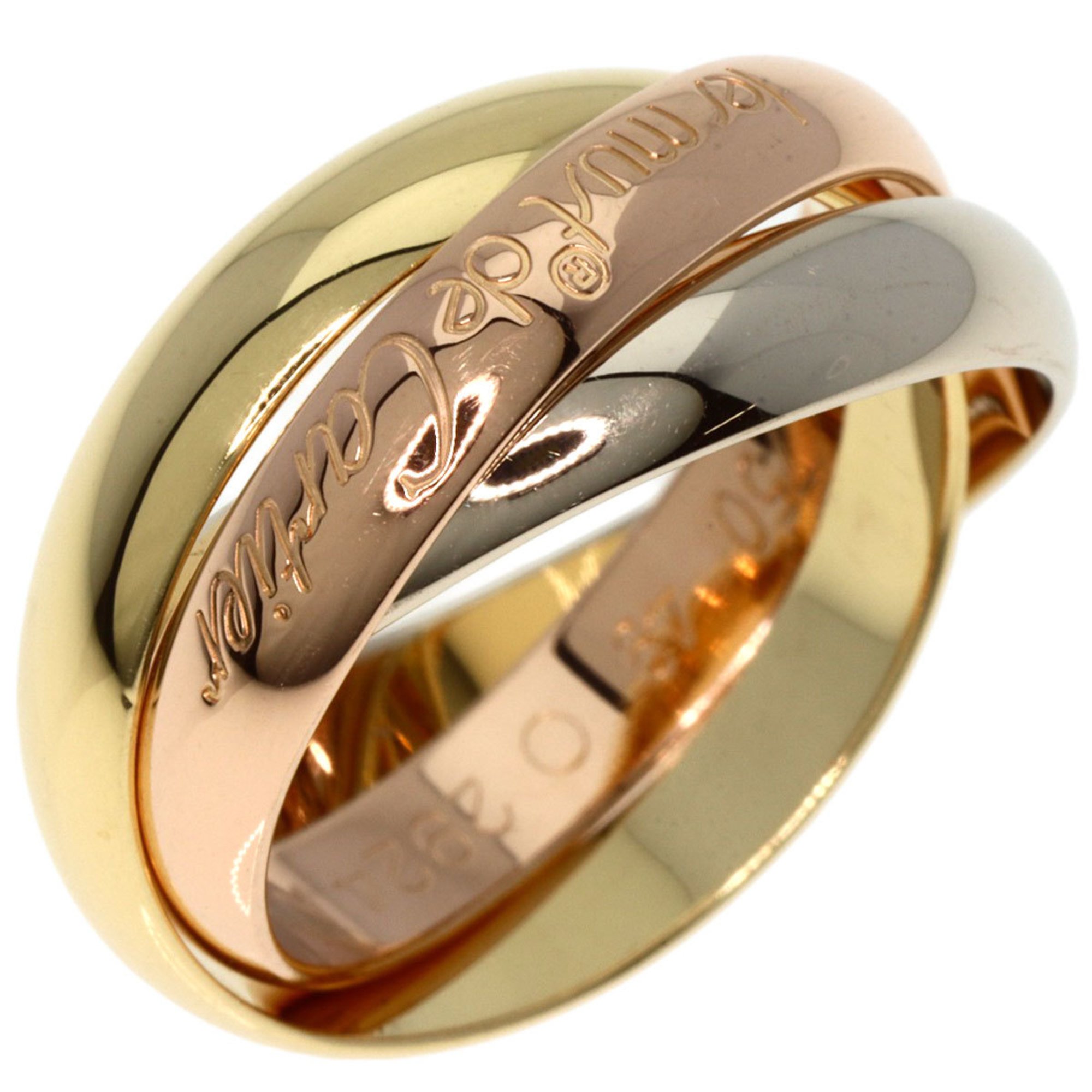 Cartier Trinity #49 Ring, K18 Yellow Gold, K18WG, K18PG, Women's, CARTIER