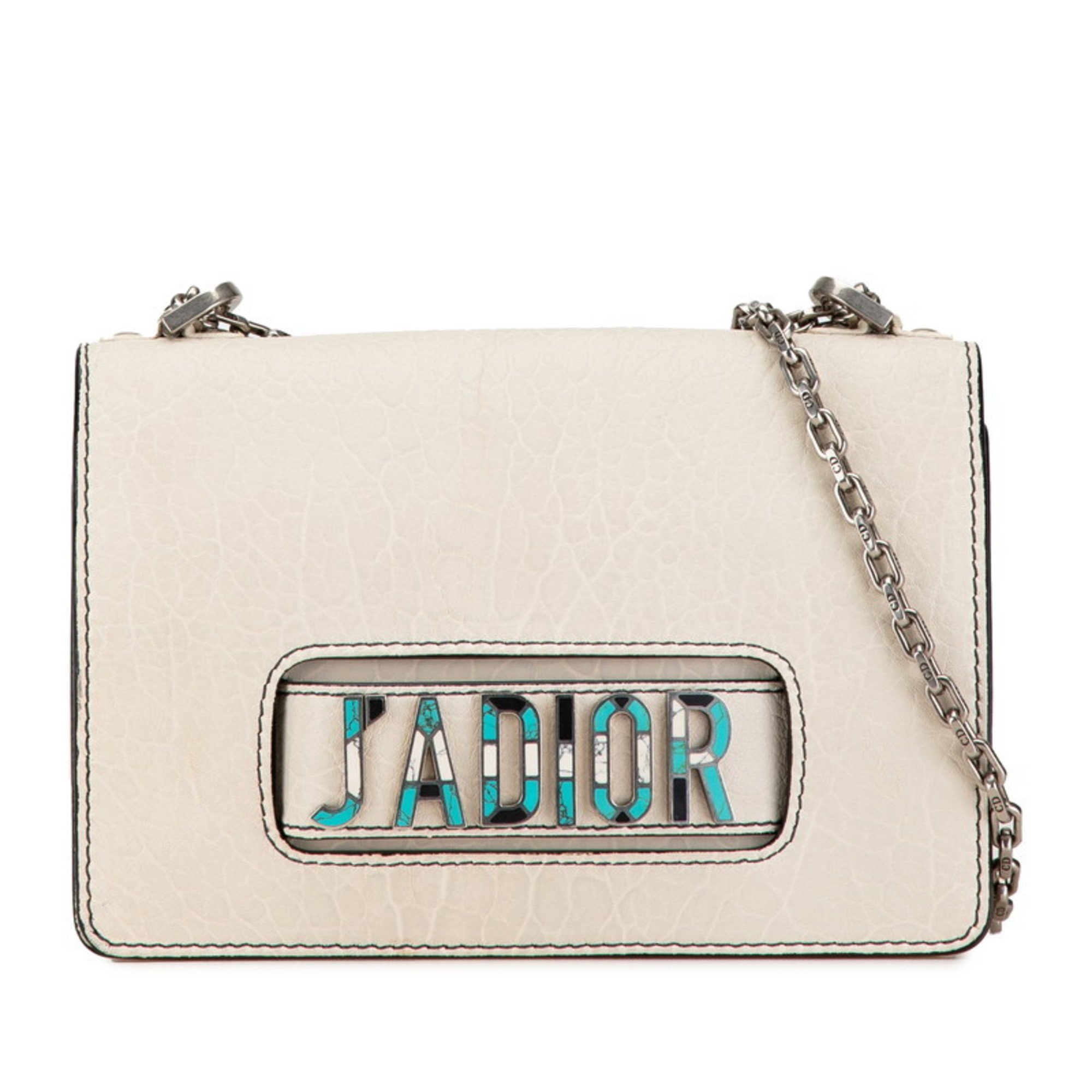 Christian Dior Dior J'ADIOR Chain Bag White Ivory Leather Women's