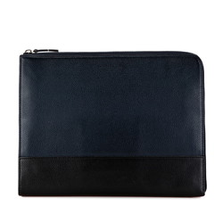 Dior Homme Clutch Bag Navy Black Leather Men's