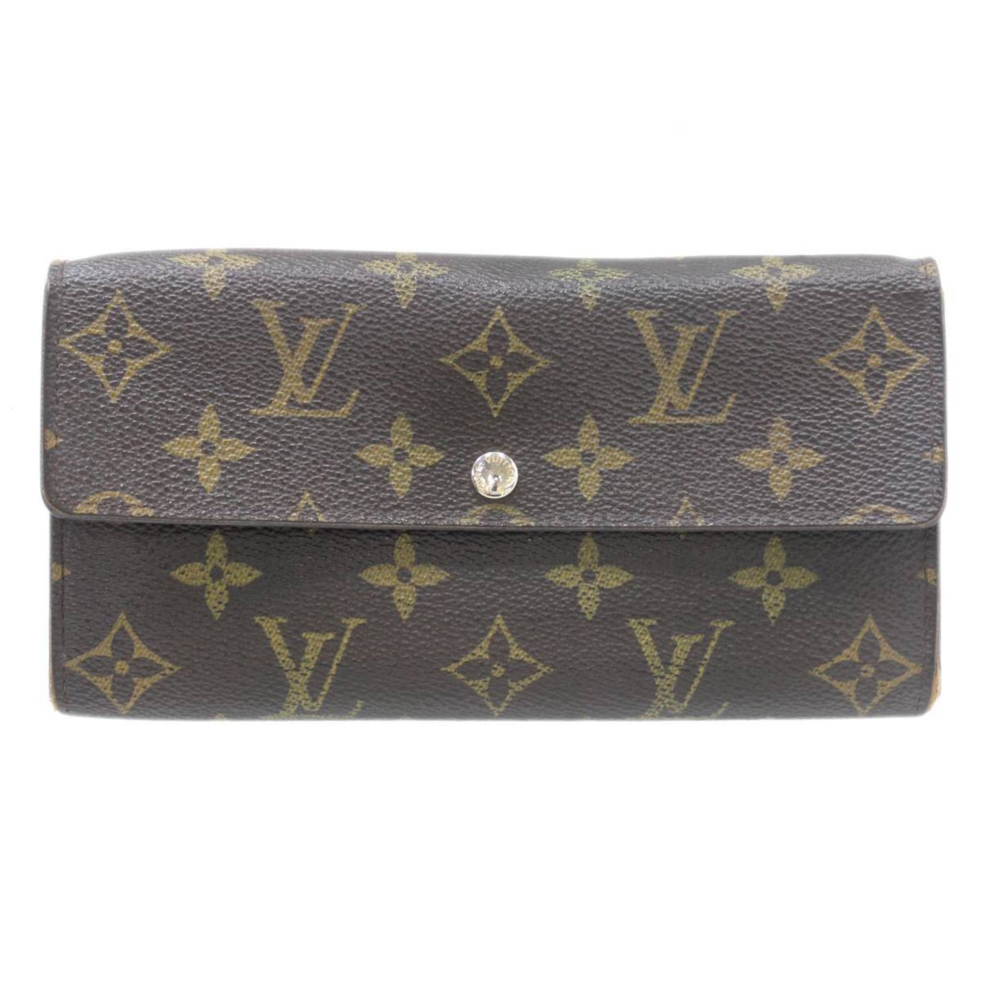 LOUIS VUITTON Louis Vuitton Portefeuille Sarah Bi-fold Long Wallet Monogram Brown M61734 SP4067