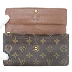 LOUIS VUITTON Louis Vuitton Portefeuille Sarah Bi-fold Long Wallet Monogram Brown M61734 SP4067