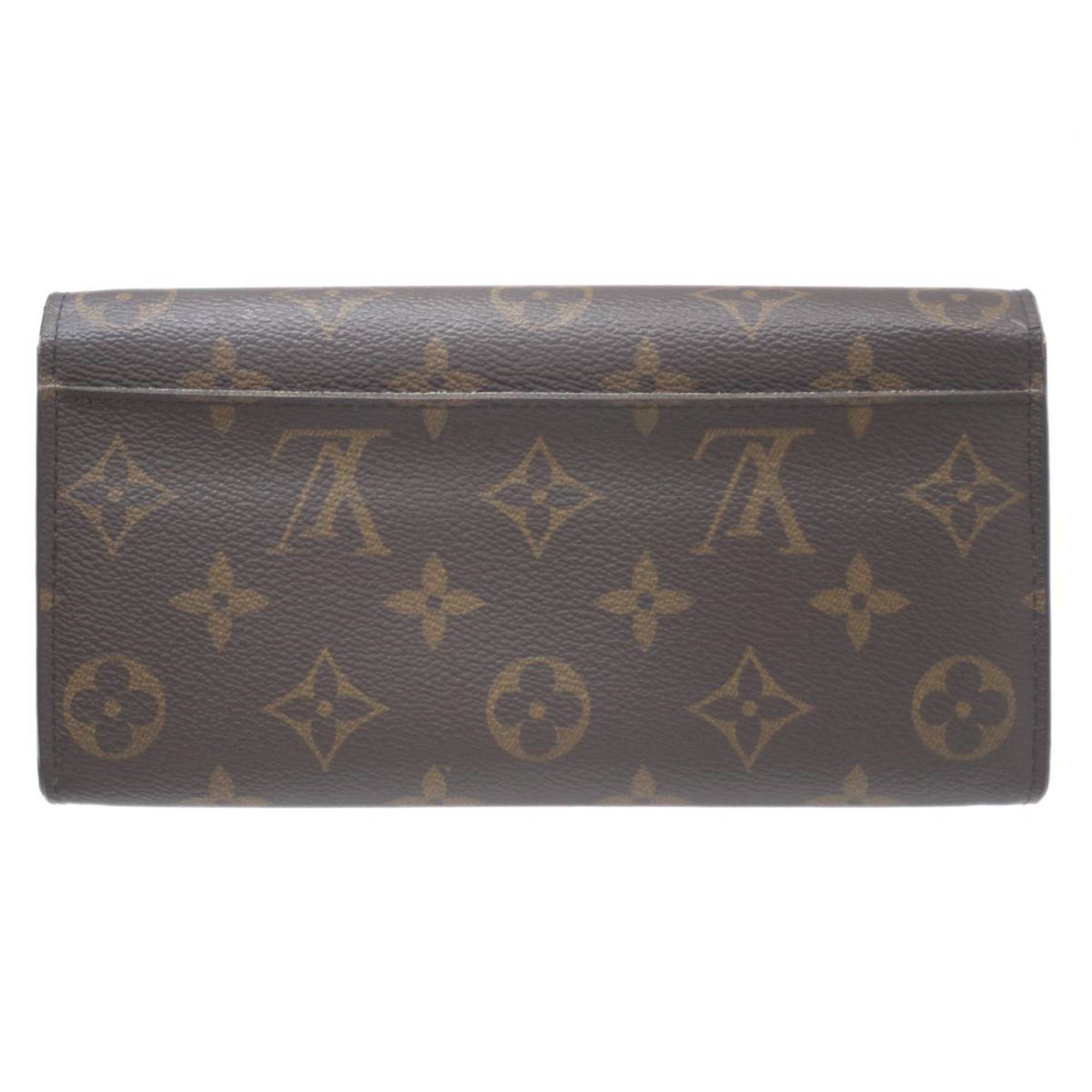 LOUIS VUITTON Louis Vuitton Portefeuille Sarah Bi-fold Long Wallet Monogram Brown M60531 RFID