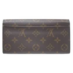 LOUIS VUITTON Louis Vuitton Portefeuille Sarah Bi-fold Long Wallet Monogram Brown M60531 RFID