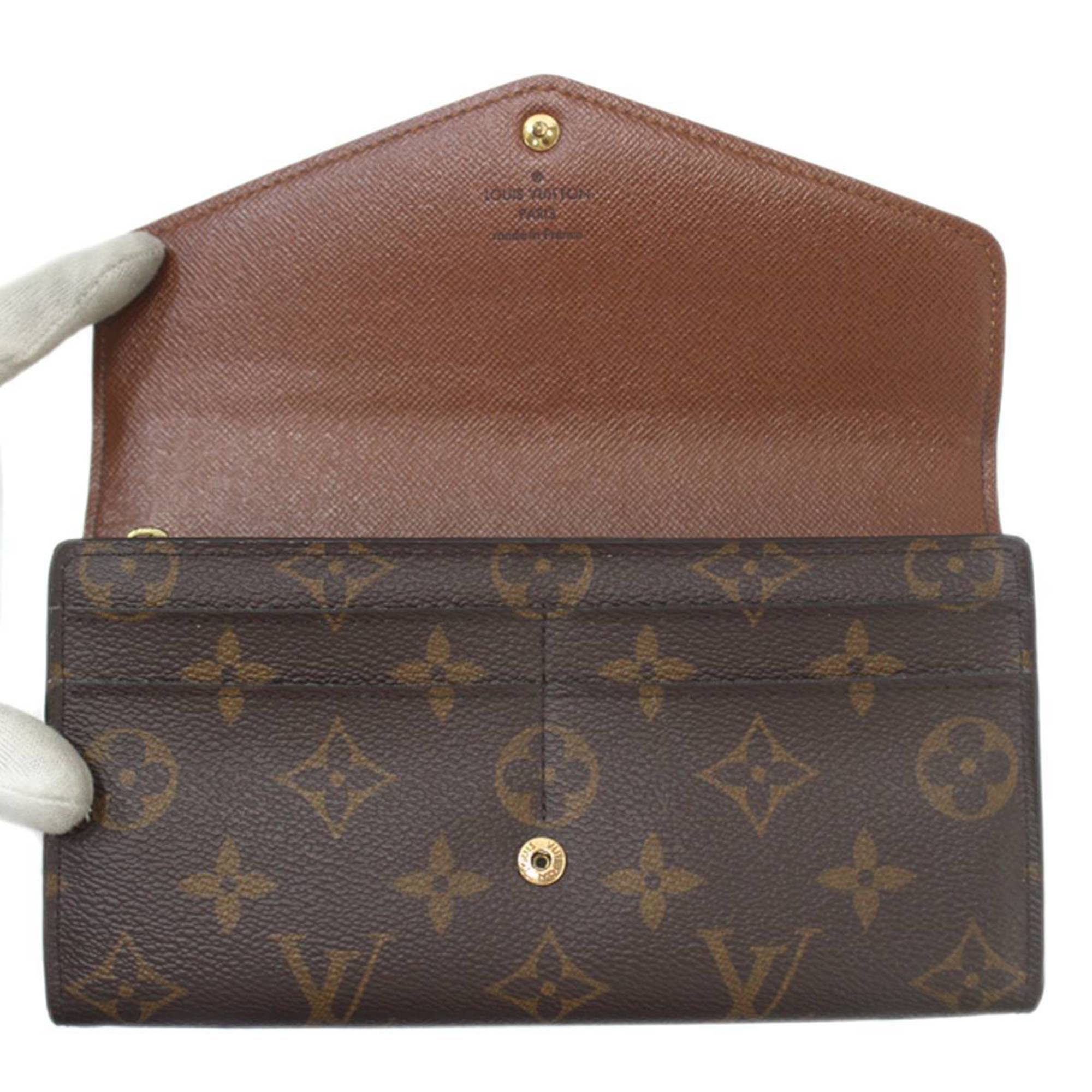 LOUIS VUITTON Louis Vuitton Portefeuille Sarah Bi-fold Long Wallet Monogram Brown M60531 RFID