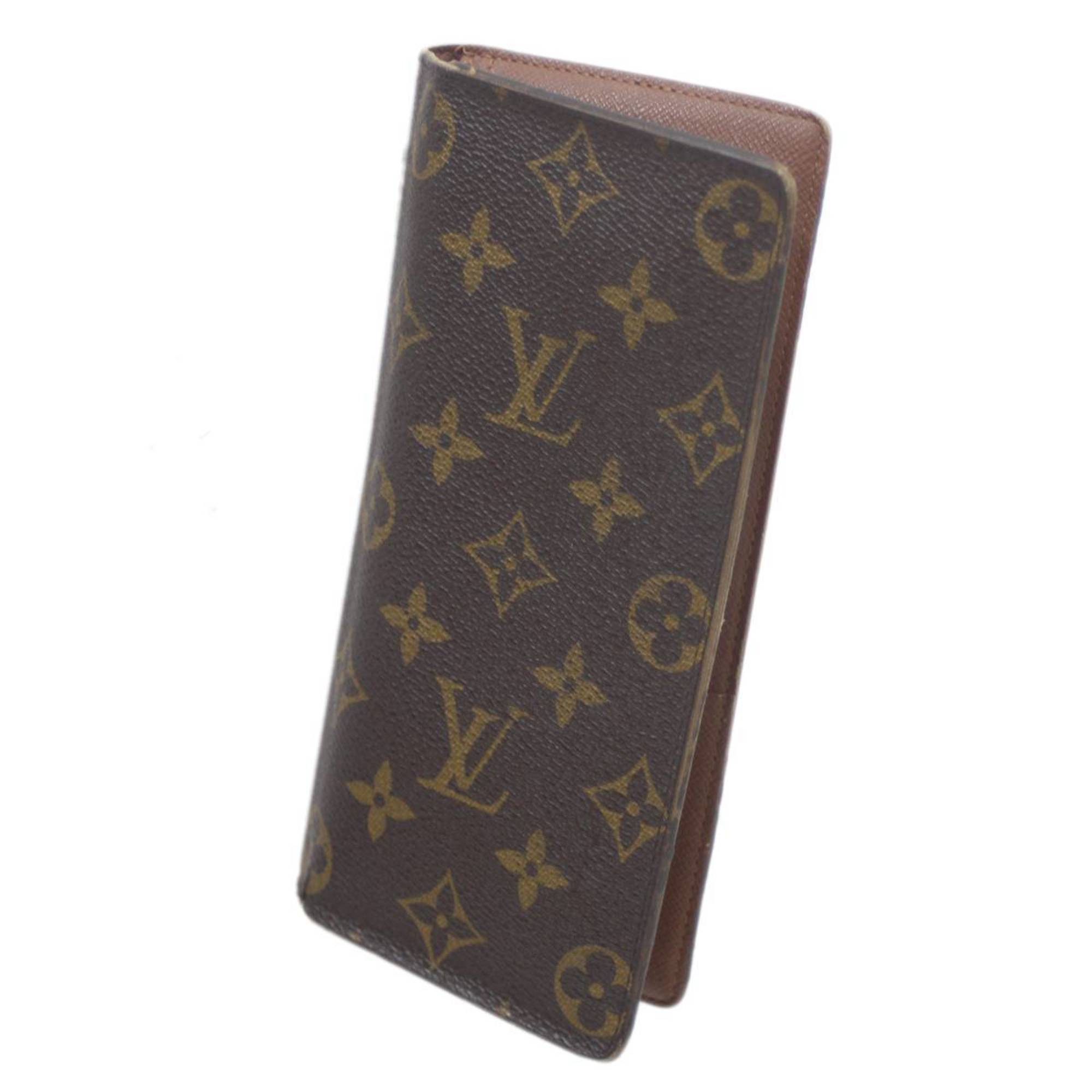 LOUIS VUITTON Louis Vuitton Portefeuille Brazza Bi-fold Long Wallet Monogram Brown M66540 TA5115