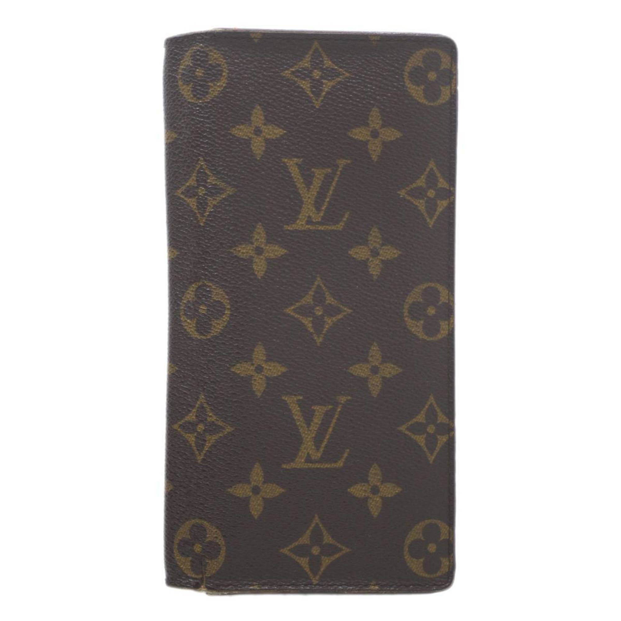 LOUIS VUITTON Louis Vuitton Portefeuille Brazza Bi-fold Long Wallet Monogram Brown M66540 TA5115