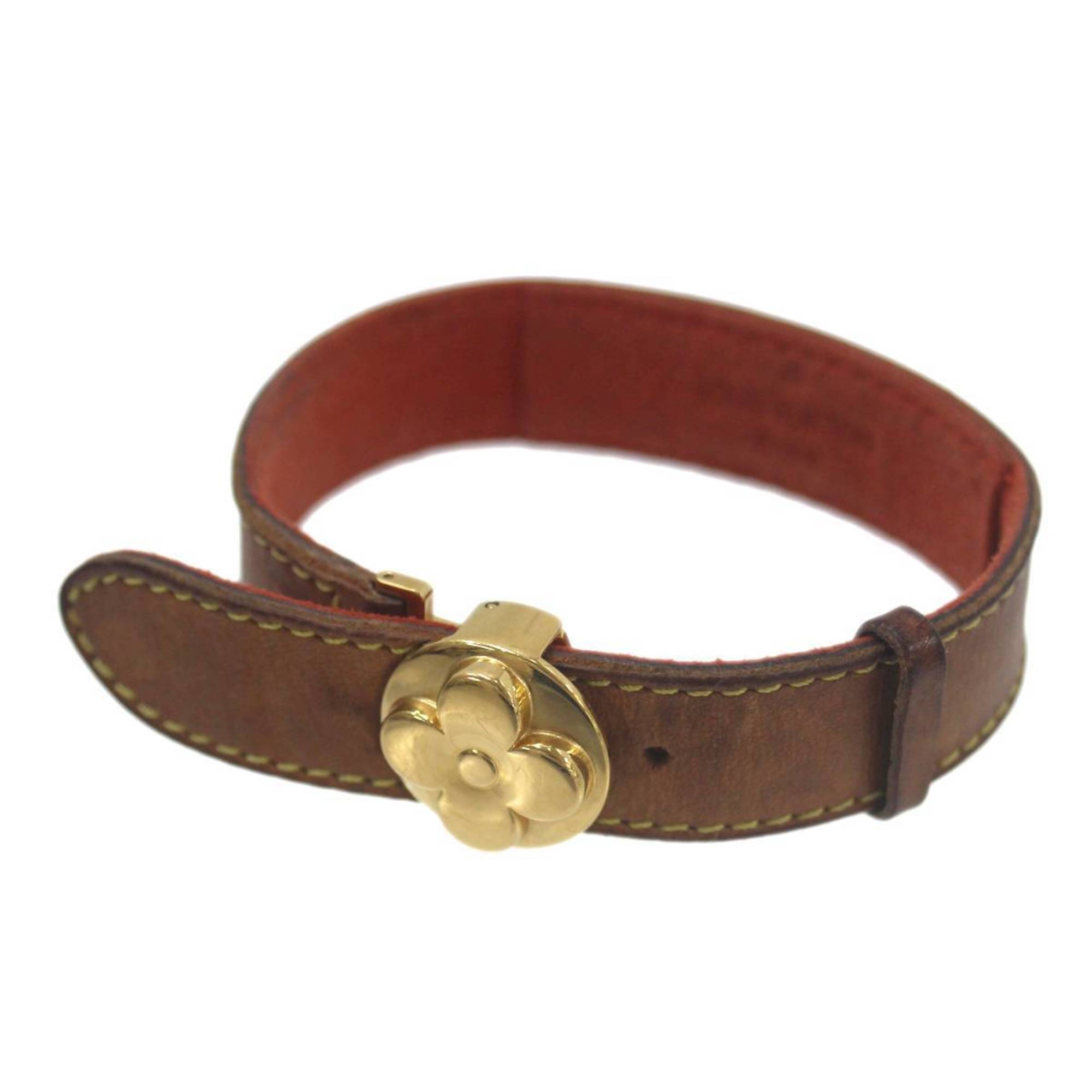 LOUIS VUITTON Louis Vuitton Good Luck Bracelet Monogram Brown M64448 SN0012