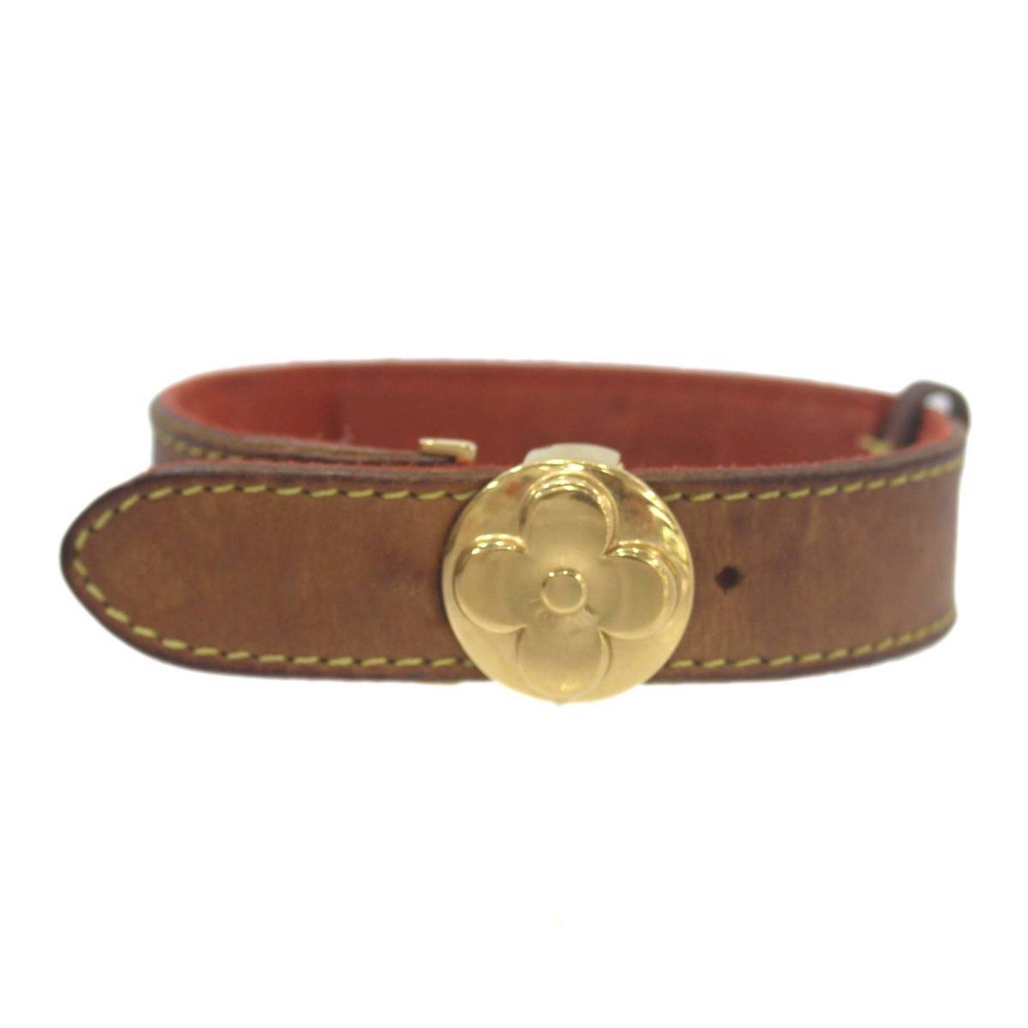 LOUIS VUITTON Louis Vuitton Good Luck Bracelet Monogram Brown M64448 SN0012