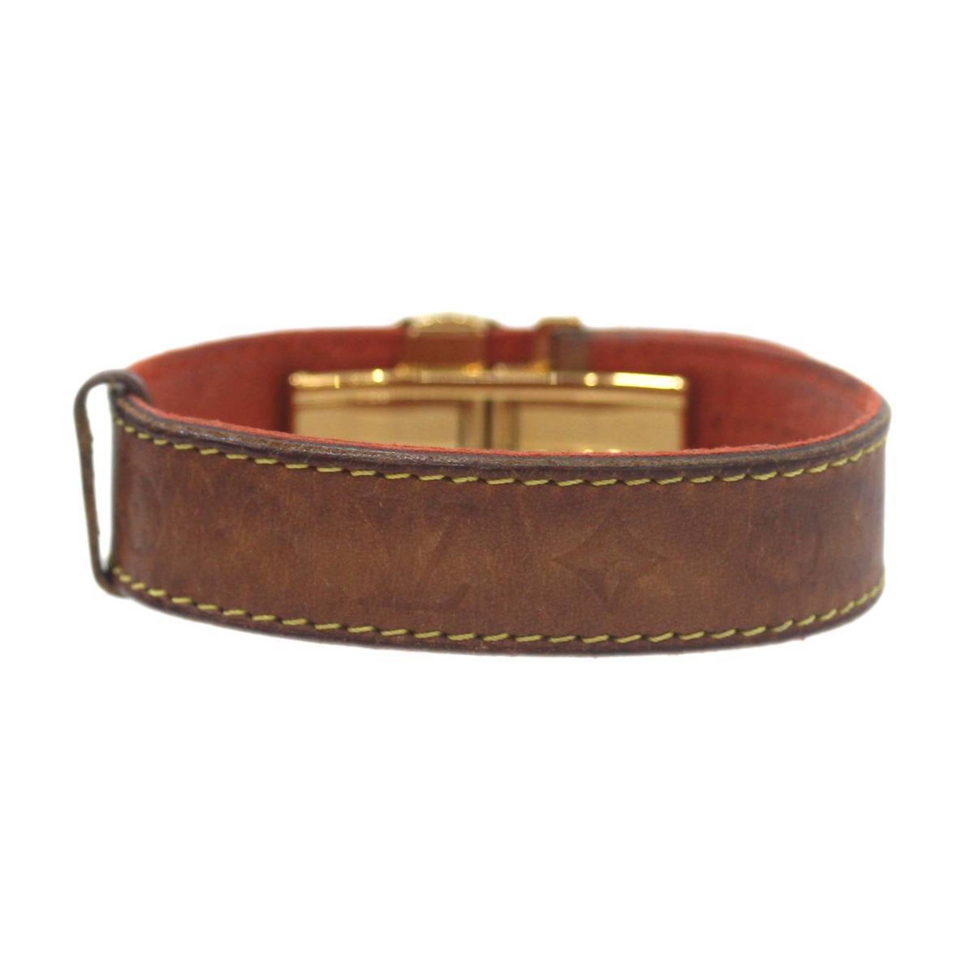 LOUIS VUITTON Louis Vuitton Good Luck Bracelet Monogram Brown M64448 SN0012