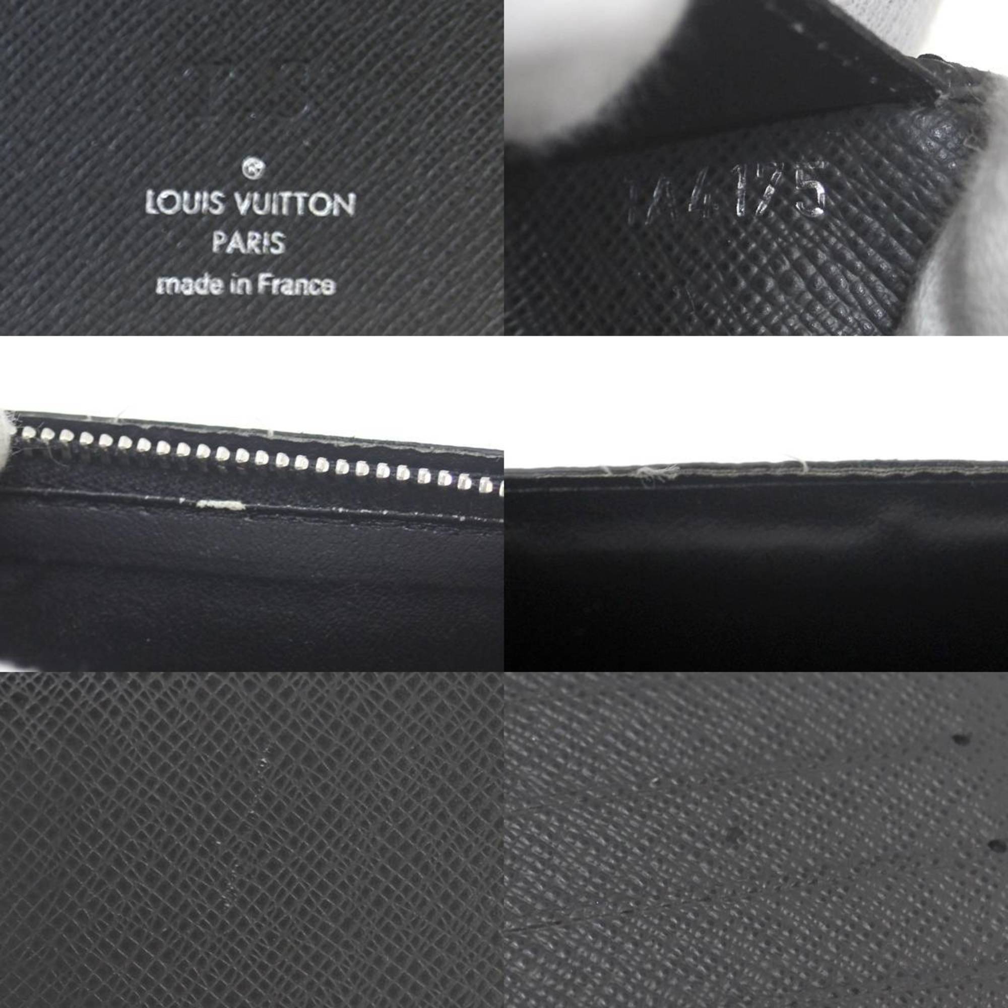 LOUIS VUITTON Louis Vuitton Portefeuille Brazza Bi-fold Long Wallet Taiga Ardoise M30501 T175