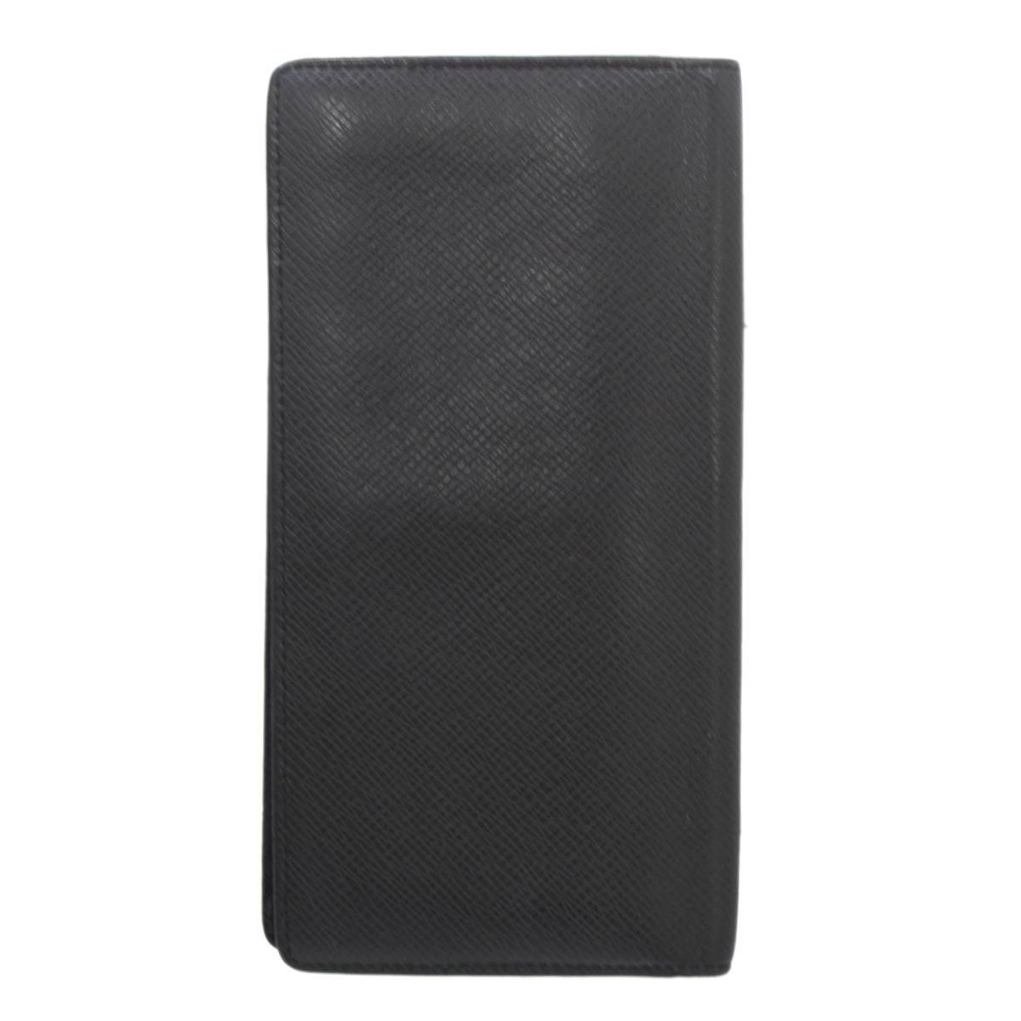 LOUIS VUITTON Louis Vuitton Portefeuille Brazza Bi-fold Long Wallet Taiga Ardoise M30501 T175