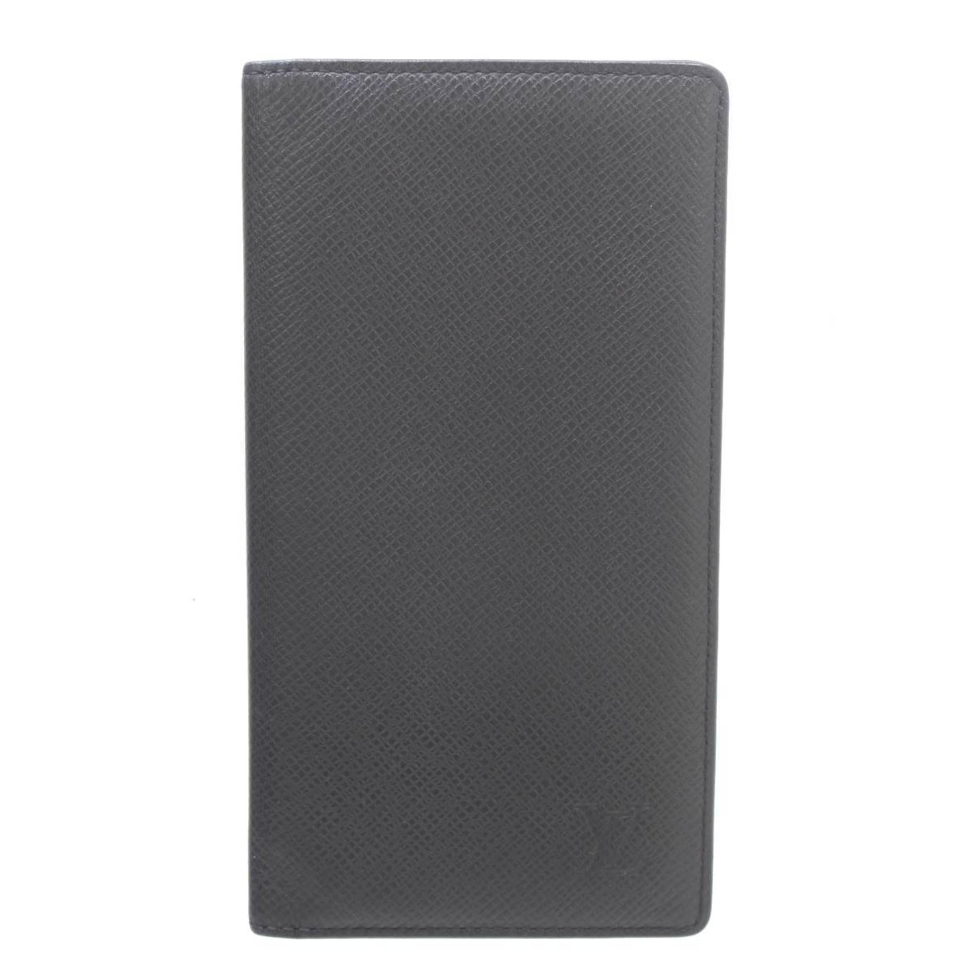 LOUIS VUITTON Louis Vuitton Porte Valeur Carte Credit Bi-fold Long Wallet Taiga Ardoise M30392 VI0043