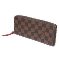 LOUIS VUITTON Louis Vuitton Portefeuille Clemence Round Zip Long Wallet Damier Ebene N60534 C156