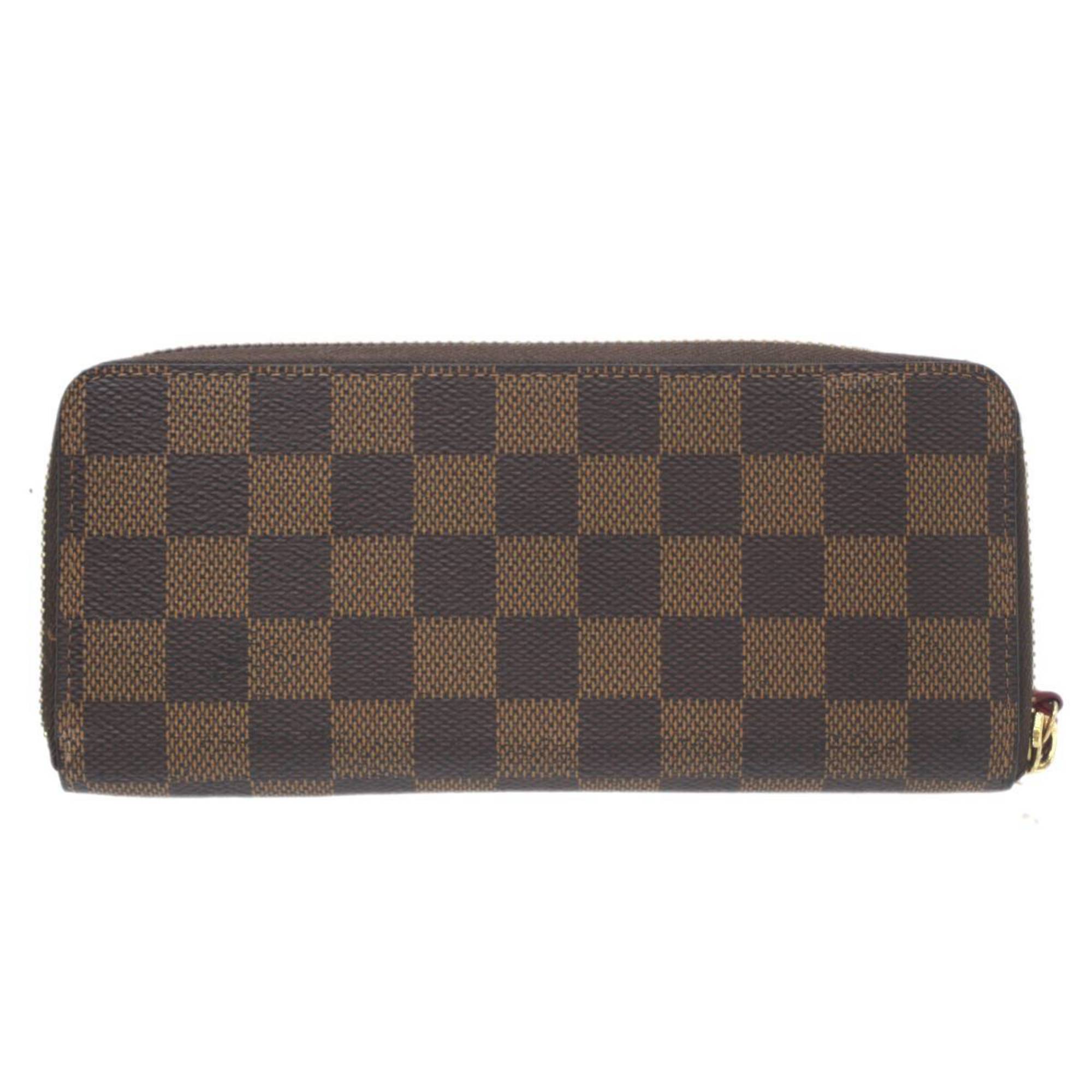 LOUIS VUITTON Louis Vuitton Portefeuille Clemence Round Zip Long Wallet Damier Ebene N60534 C156