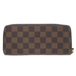 LOUIS VUITTON Louis Vuitton Portefeuille Clemence Round Zip Long Wallet Damier Ebene N60534 C156