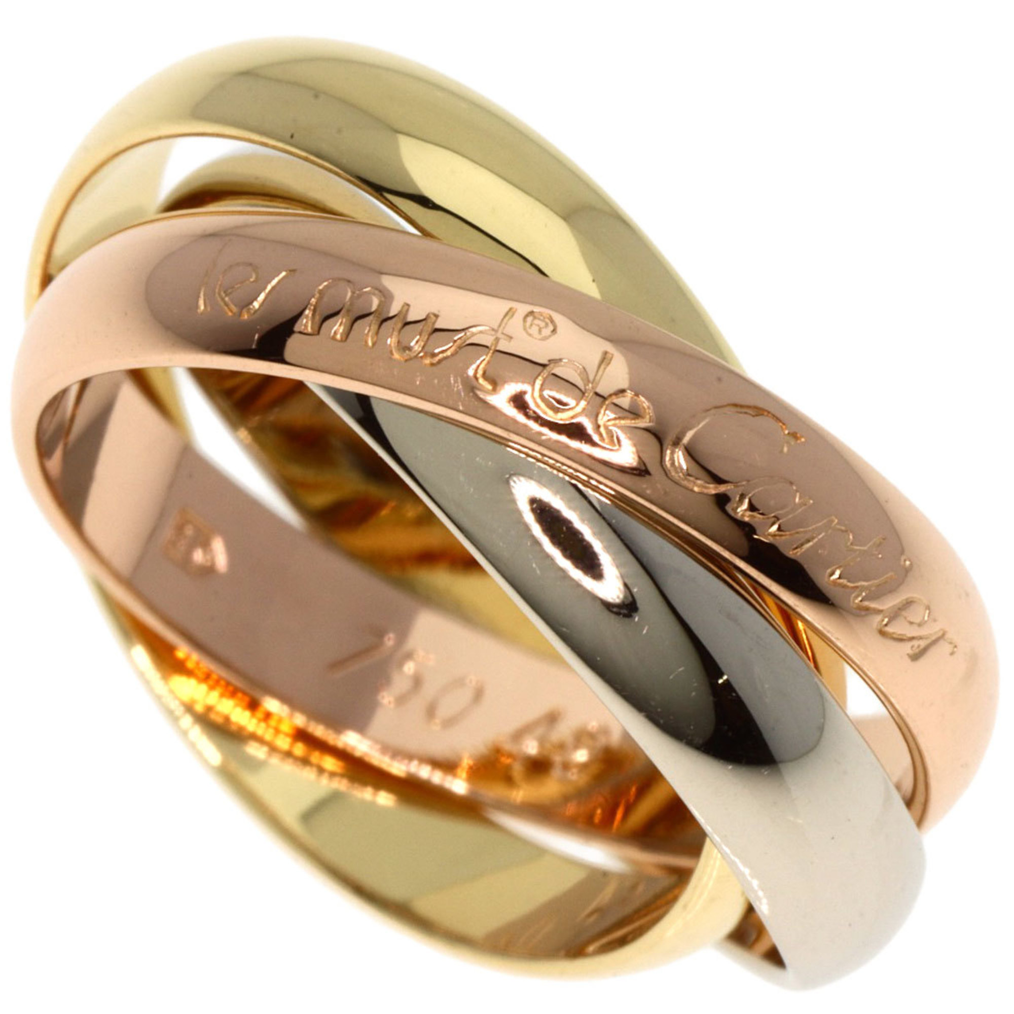 Cartier Trinity #49 Ring, K18 Yellow Gold, K18WG, K18PG, Women's, CARTIER