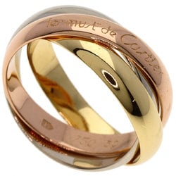 Cartier Trinity #50 Ring, K18 Yellow Gold, K18WG, K18PG, Women's, CARTIER