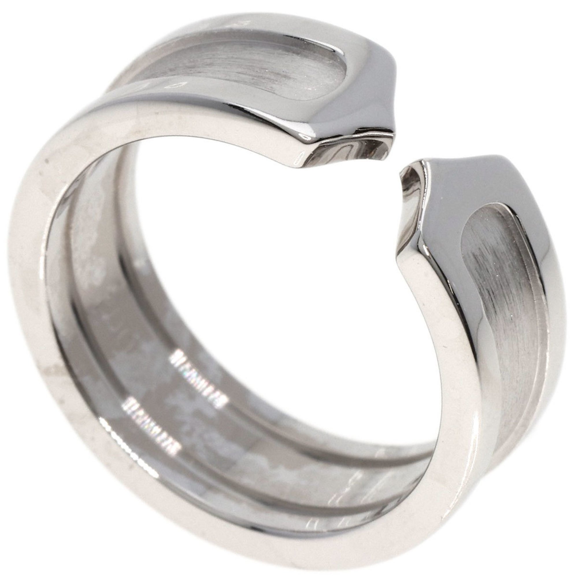 Cartier C2 Ring #49 K18 White Gold Women's CARTIER