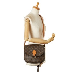 Louis Vuitton Monogram Saint-Cloud GM Shoulder Bag M51242 Brown PVC Leather Women's LOUIS VUITTON